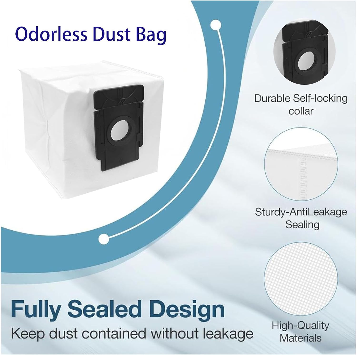 Replacement Dust Bags Compatible With Verefa L11 Pro Vacuum Cleaner Self-Emptying Station Bags, Spare Accessories Parts