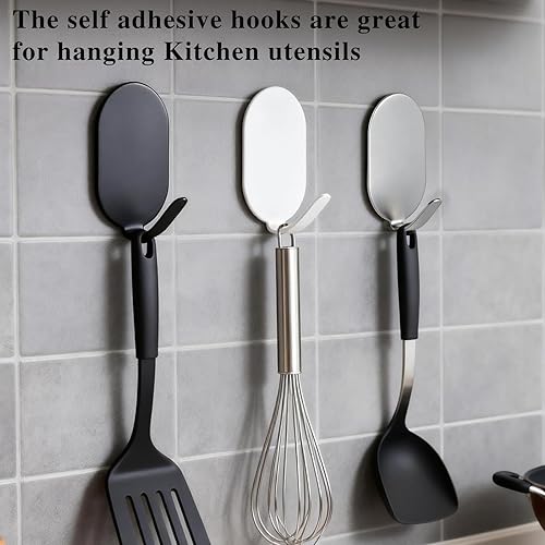 Miniatura 6 de Ganchos adhesivos adhesivos para colgar, ganchos para llaves, ganchos de pared de acero inoxidable, ganchos de comando, ganchos para abrigos,