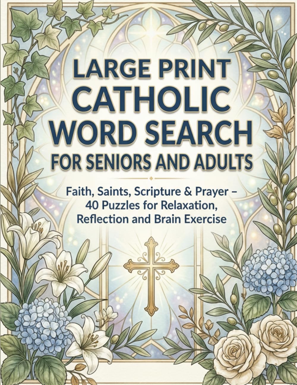 LARGE PRINT Catholic Word Search for Seniors and Adults: Faith, Saints, Scripture & Prayer - 40 Puzzles for Relaxation, Reflection and Brain Exercise