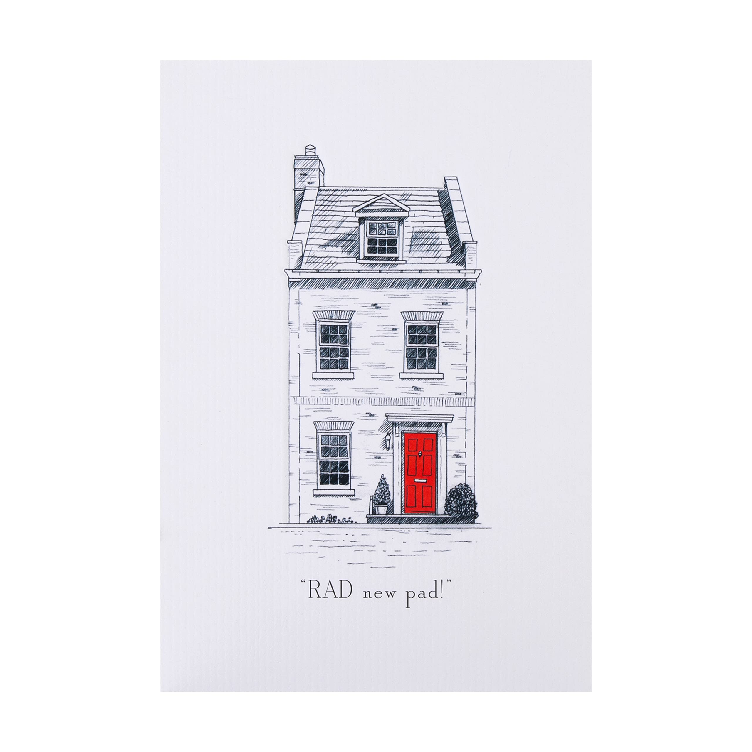 Hallmark Studio Glückwunschkarte 'Rad New Pad' – Geprägtes Haus-Design, Blanko Innen, 17,3 X 11,9 Cm
