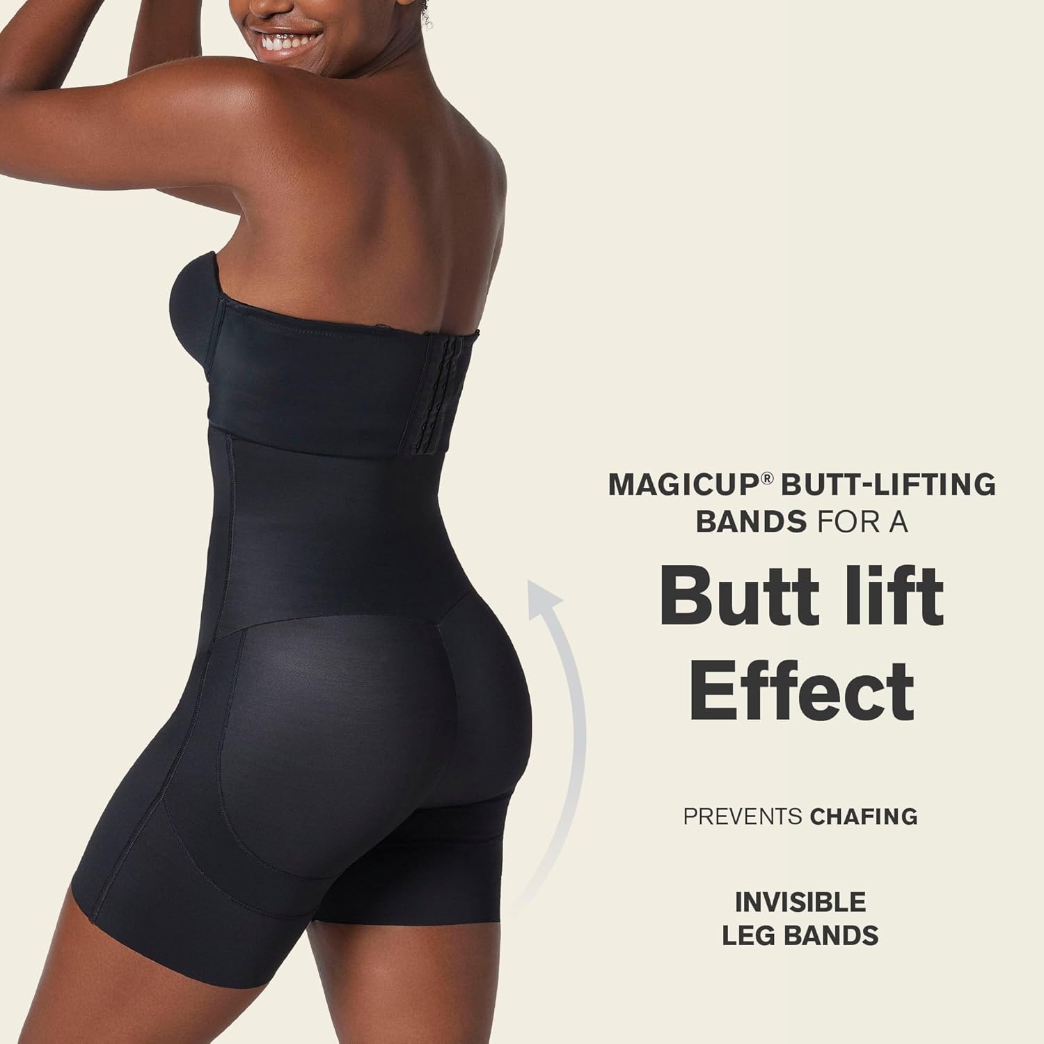 Leonisa On Target – Tummy Control Shapewear Strapless Sculpting Step-in Body Shaper with Short Bottom - Image 3