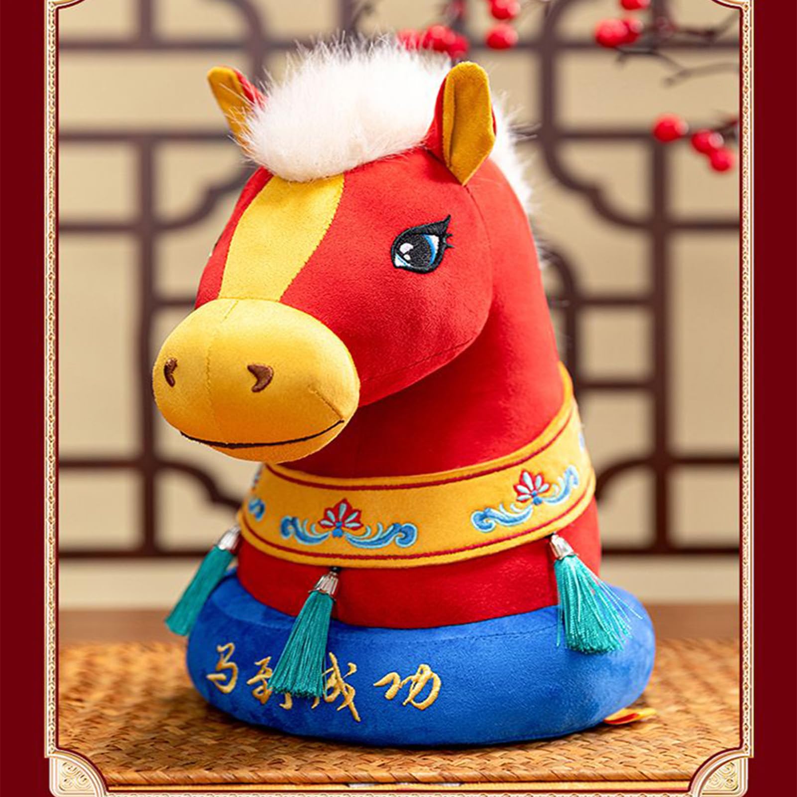 Giocattolo Di Peluche A Forma Di Cavallo Mascotte Per Le Feste E Il | Peluche per l'Anno del Cavallo Cinese per Automobile Ufficio Negozio Ristorante e Tavolo