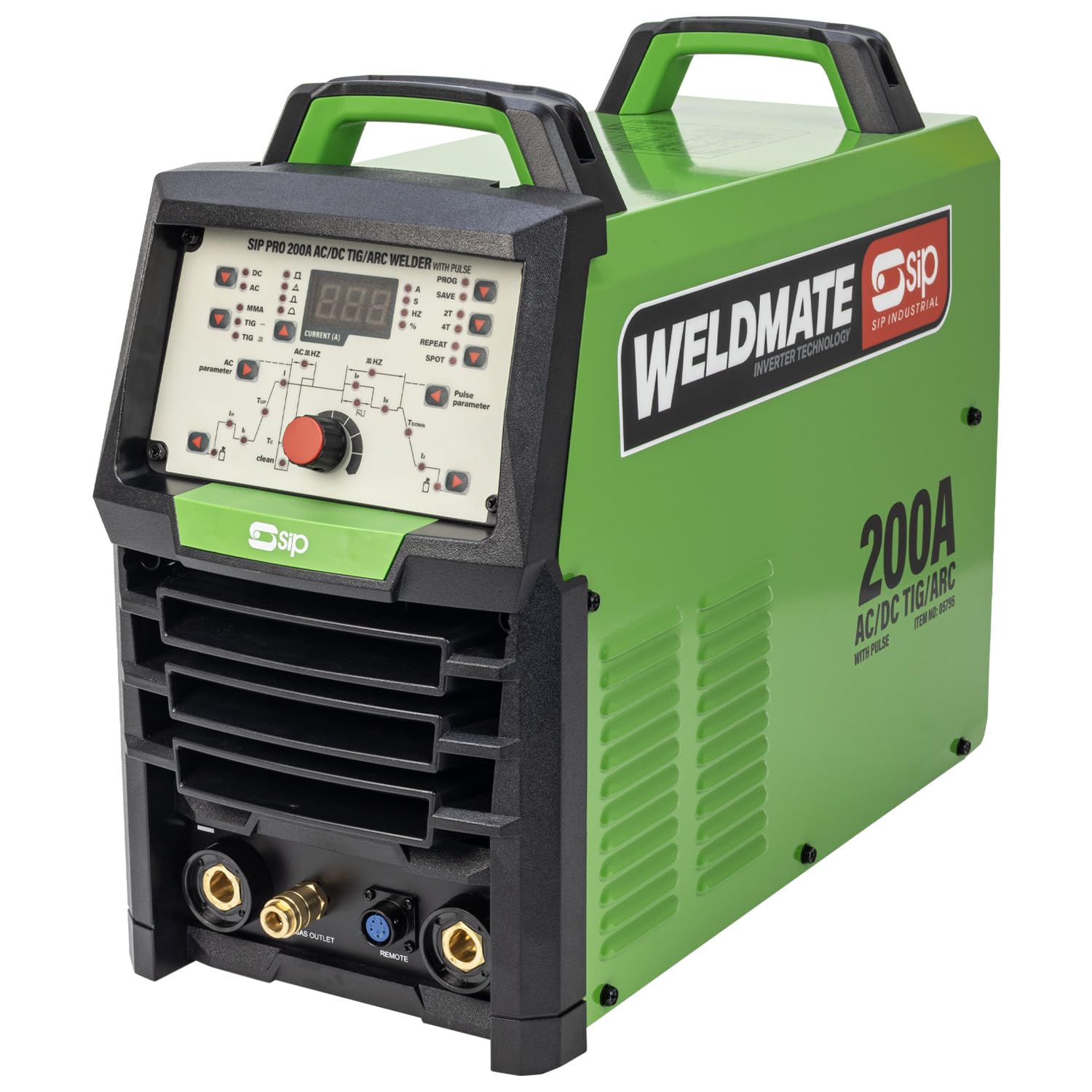 SIP WELDMATE PRO Pulse TIG Inverter Welder 230V 200A AC/DC TIG/ARC Portable Welding Machine