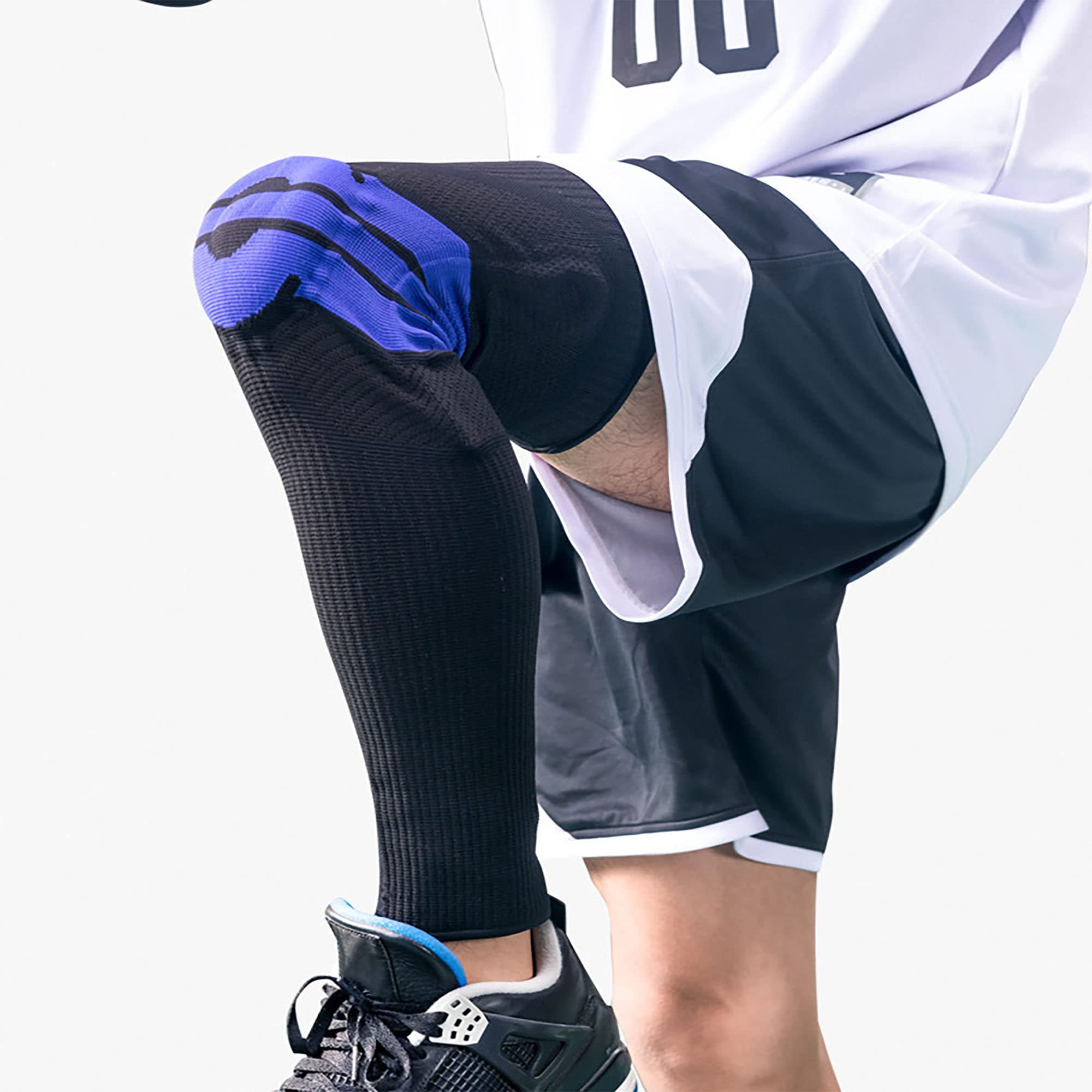 Professionale Ginocchiera Manicotti di Compressione (1 pz) Pieno Gamba Maniche Per Gli Uomini Donne Patella Gel Pads & Side Stabilizers 1007BM
