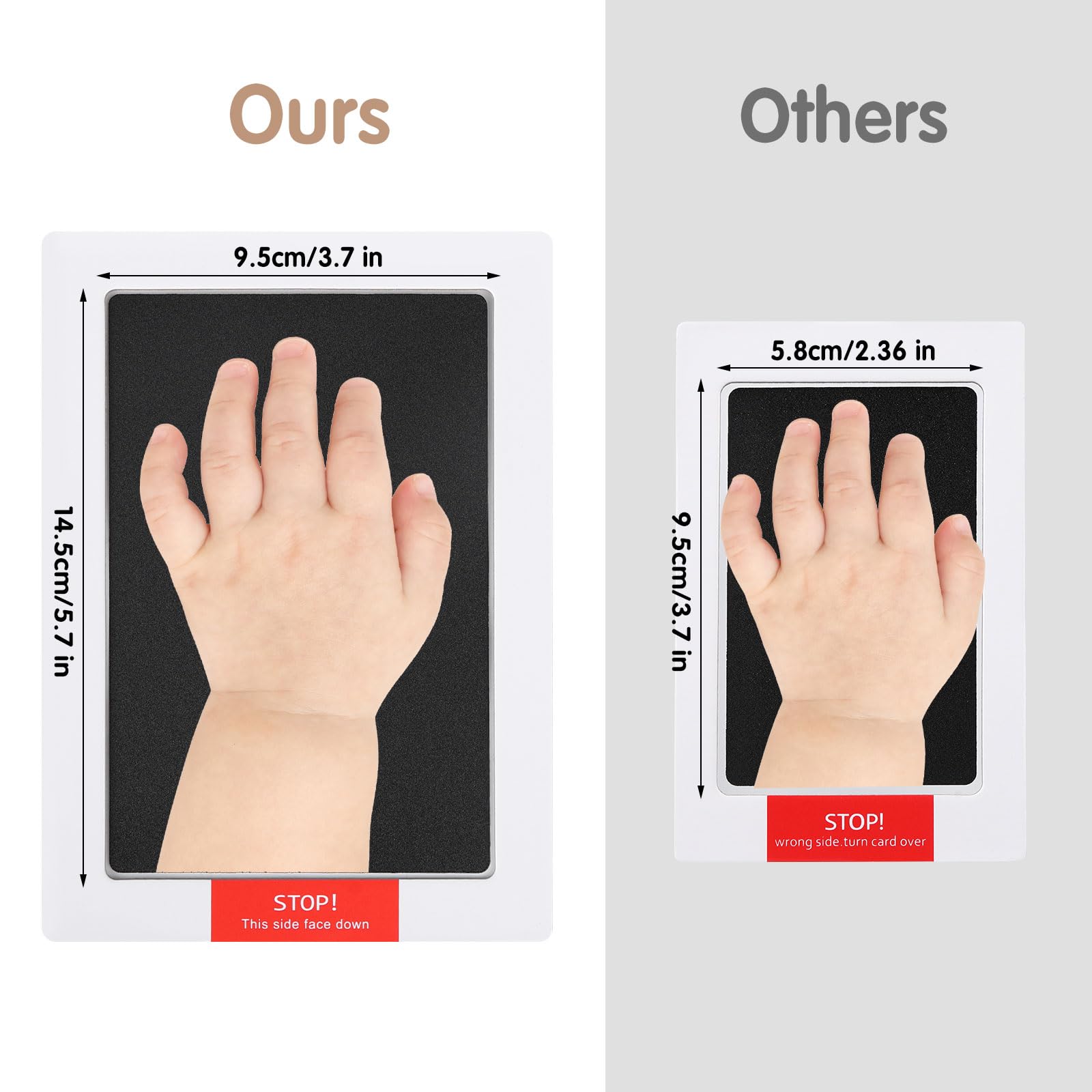 Baby Handprint and Footprint Kit, Black, 2 Pack - Image 3