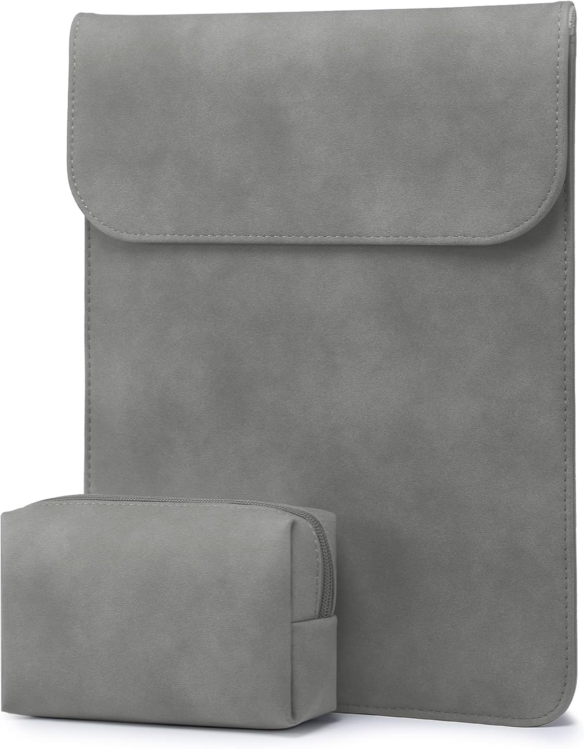 HYZUO 13.3-14 Inch Laptop Sleeve Case for MacBook Pro 14 M5/M4/M3/M2/M1 Pro/Max A3426 A3427 2026-2021, 13.3" MacBook Air/Pro, 13.5-13.8 Surface Laptop, HP Envy 13, Faux Suede Leather, Dark Gray