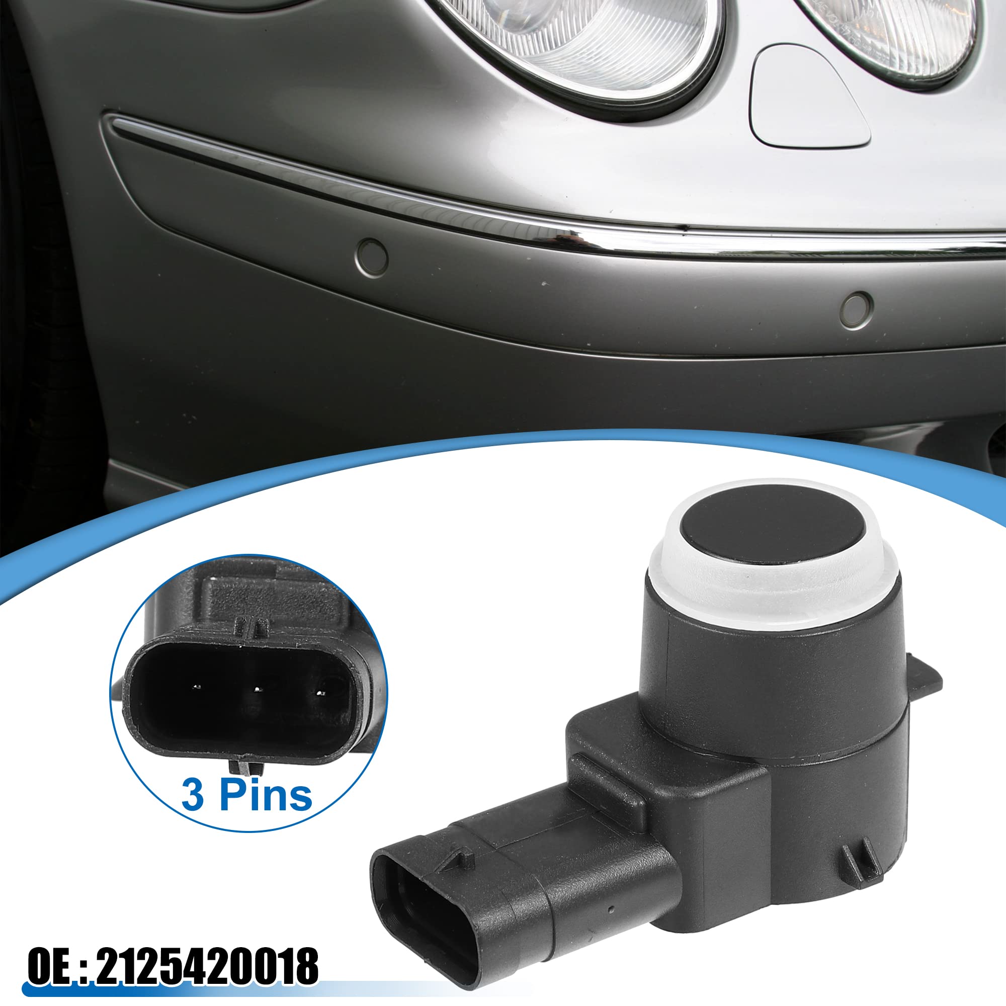 X AUTOHAUX Car Bumper PDC Reverse Parking Assist Sensor 2125420018 for Mercedes-Benz B-Class 2005-2020 for Mercedes-Benz A-Class C-Class