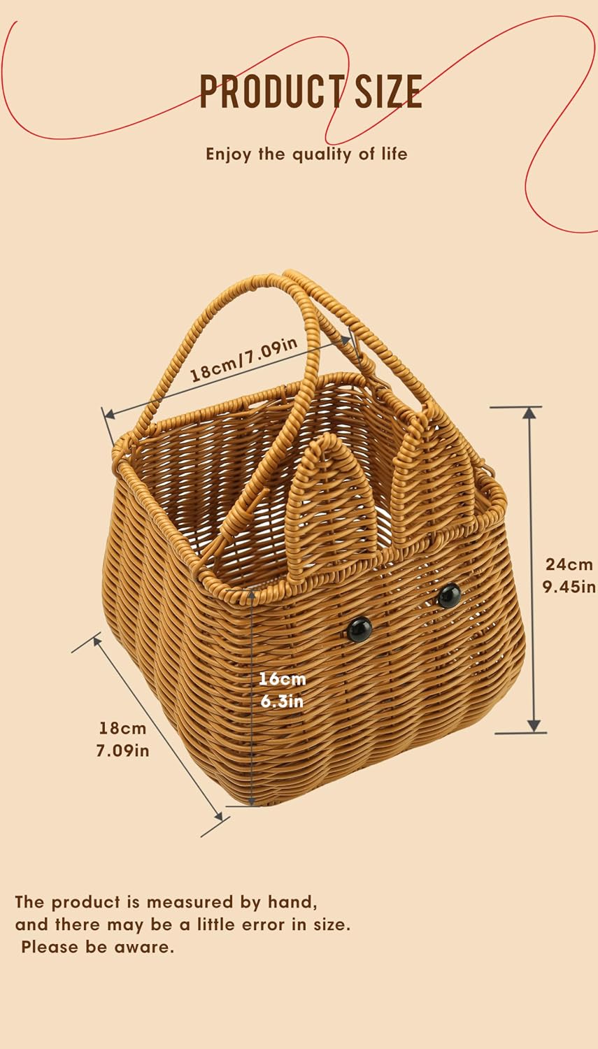 Wicker Rattan Flower Girl Basket - Designed for weddings and picnics Home Decorations
