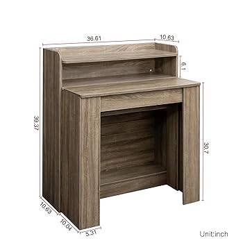 【新品】WHAT WE WANT WWW_EXTENSIONTABLE Amazon.com - Extendable Dining Table with Storage, Modern