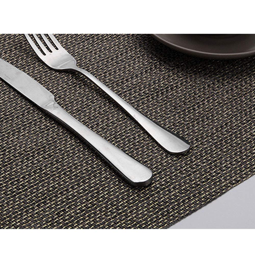 Napperon pour Cuisine et Salle à Manger Lot de 4, Sets de Table Tressé en PVC Antidérapant Lavable Lsolation Thermique