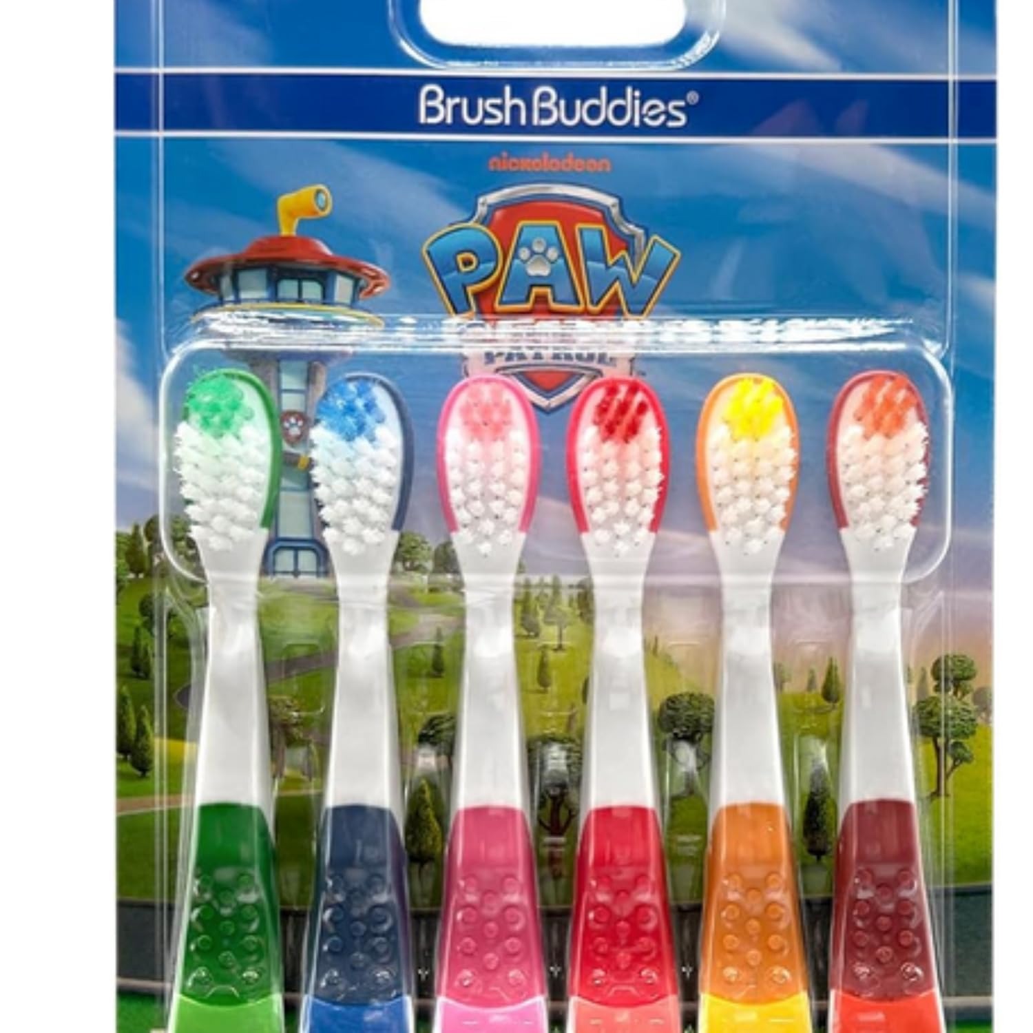 Brush Buddies Paw Patrol Kids Toothbrushes, Manual Toothbrushes for Kids, Toothbrush for Kids 4+, 6PK - 3