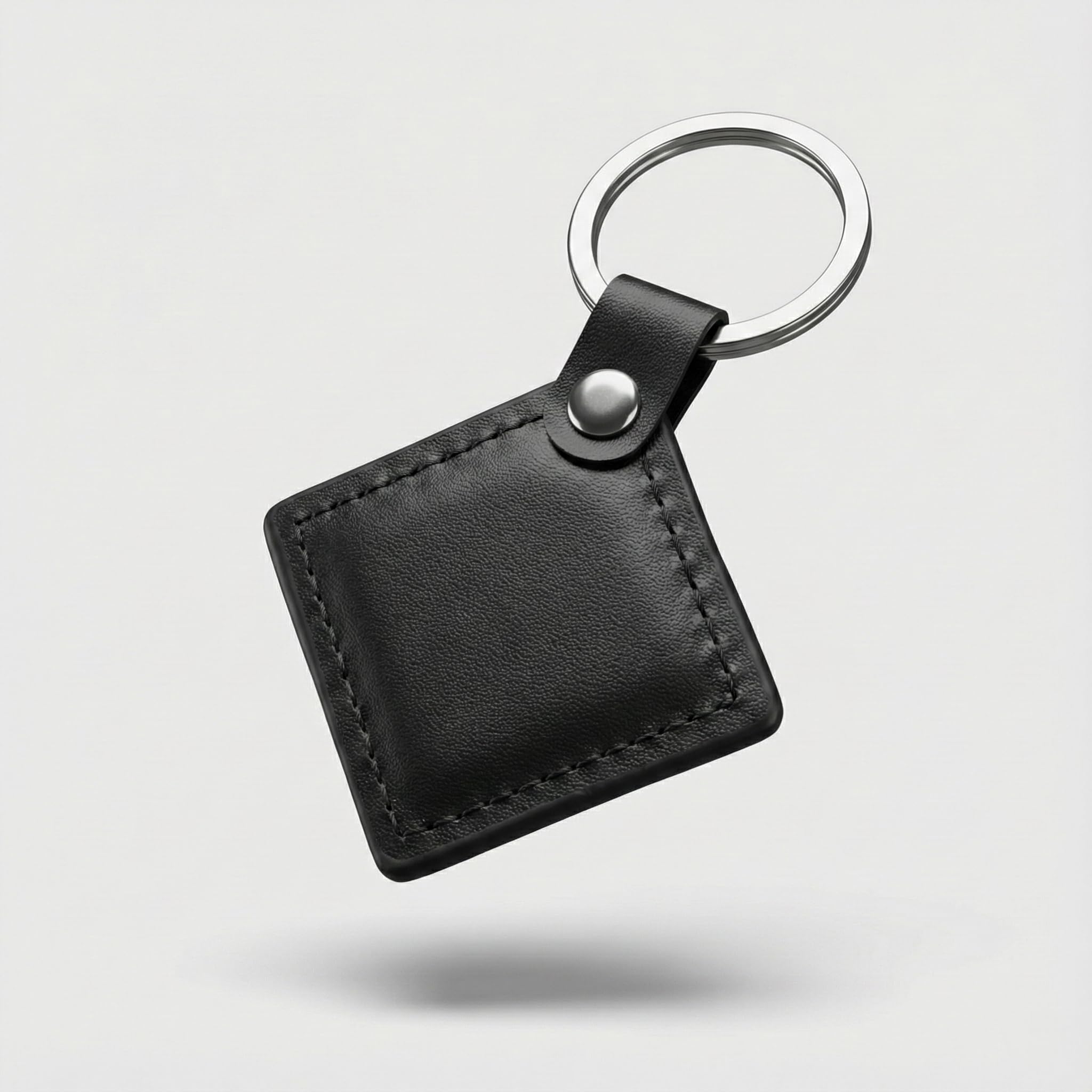 LINQS Black RFID/NFC Keychain Set (2) | Faux Leather | Tap to Share | Works with All RFID/NFC Phones | Ideal for Door Access Control & Security Systems