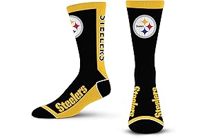 Pittsburgh Steelers Apparel: MVP Crew Socks in Large Size