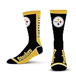 For Bare Feet NFL PITTSBURGH STEELERS MVP Crew Sock Team Color Large