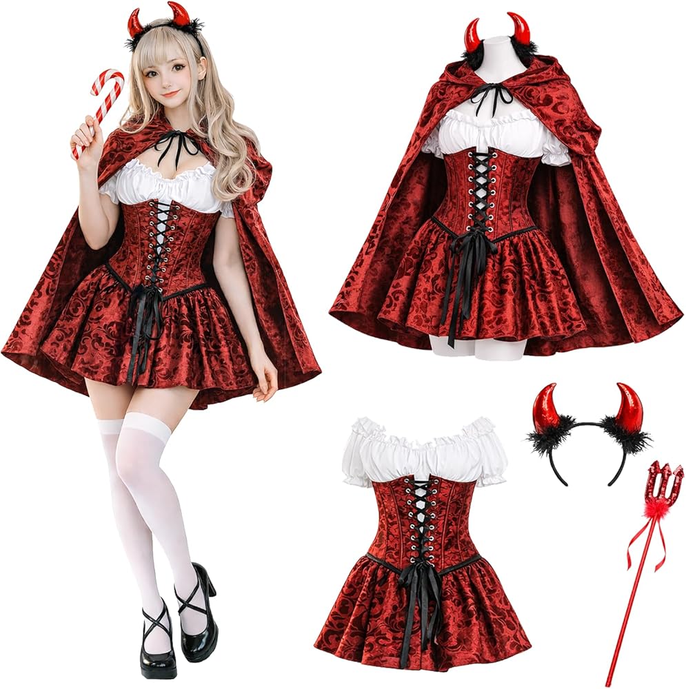 Amazon.co.jp: [milky time] 小悪魔 デビル コスプレ ハロウィン