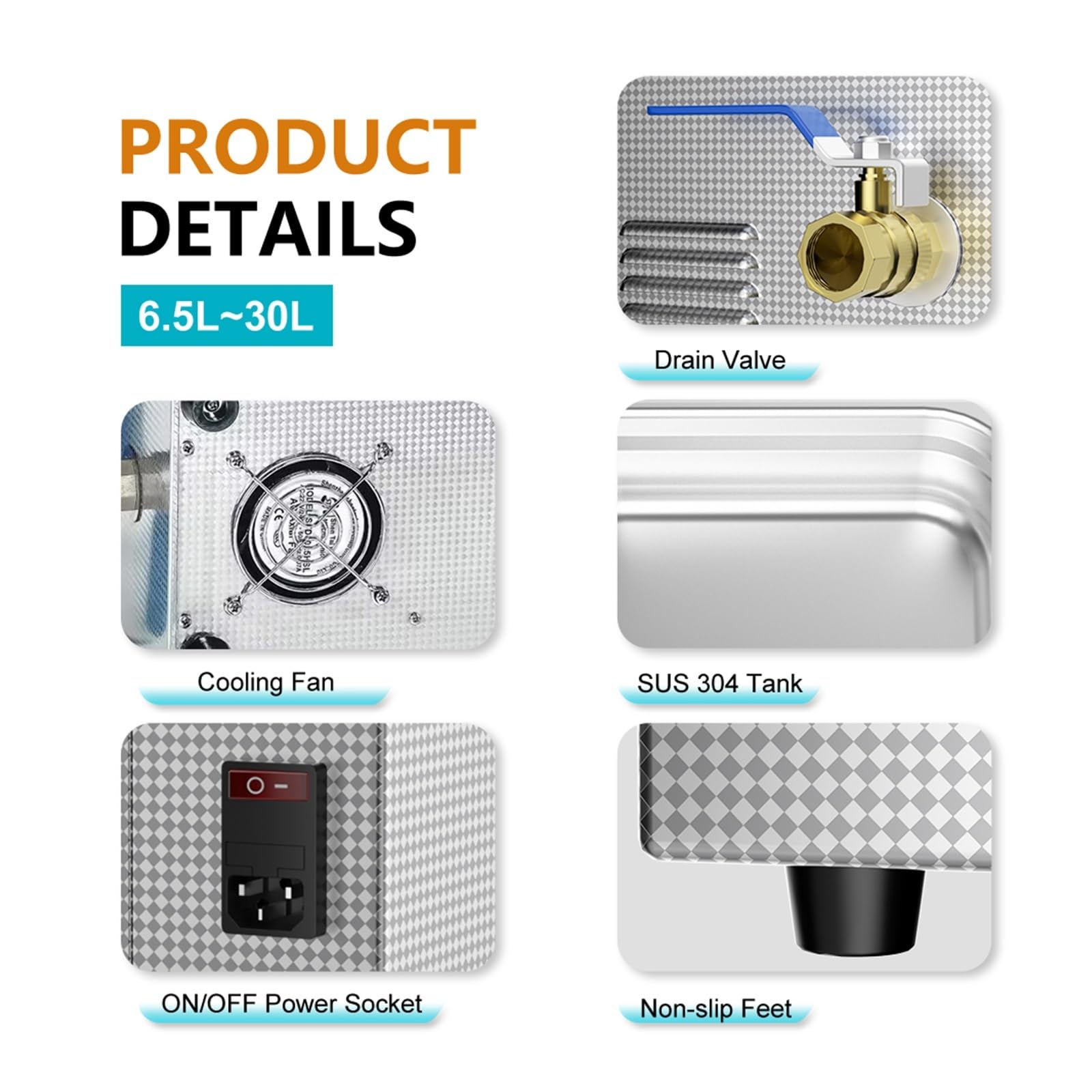Limpiador de joyas, Máquina De Limpieza Ultrasónica, 360W 10L Limpiador Transductor Potencia Baño 40Khz Sensor Alta Frecuencia Piezas Automóvil Equipo Laboratorio LP PCB,para retenedores