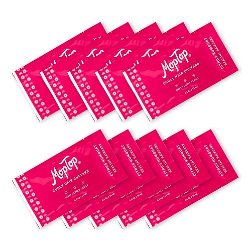 MopTop Paquete de tamaño de muestra de viaje de prueba, crema capilar rizada, gel de peinado para cabello fino, grueso, ondulado, rizado y rizado,
