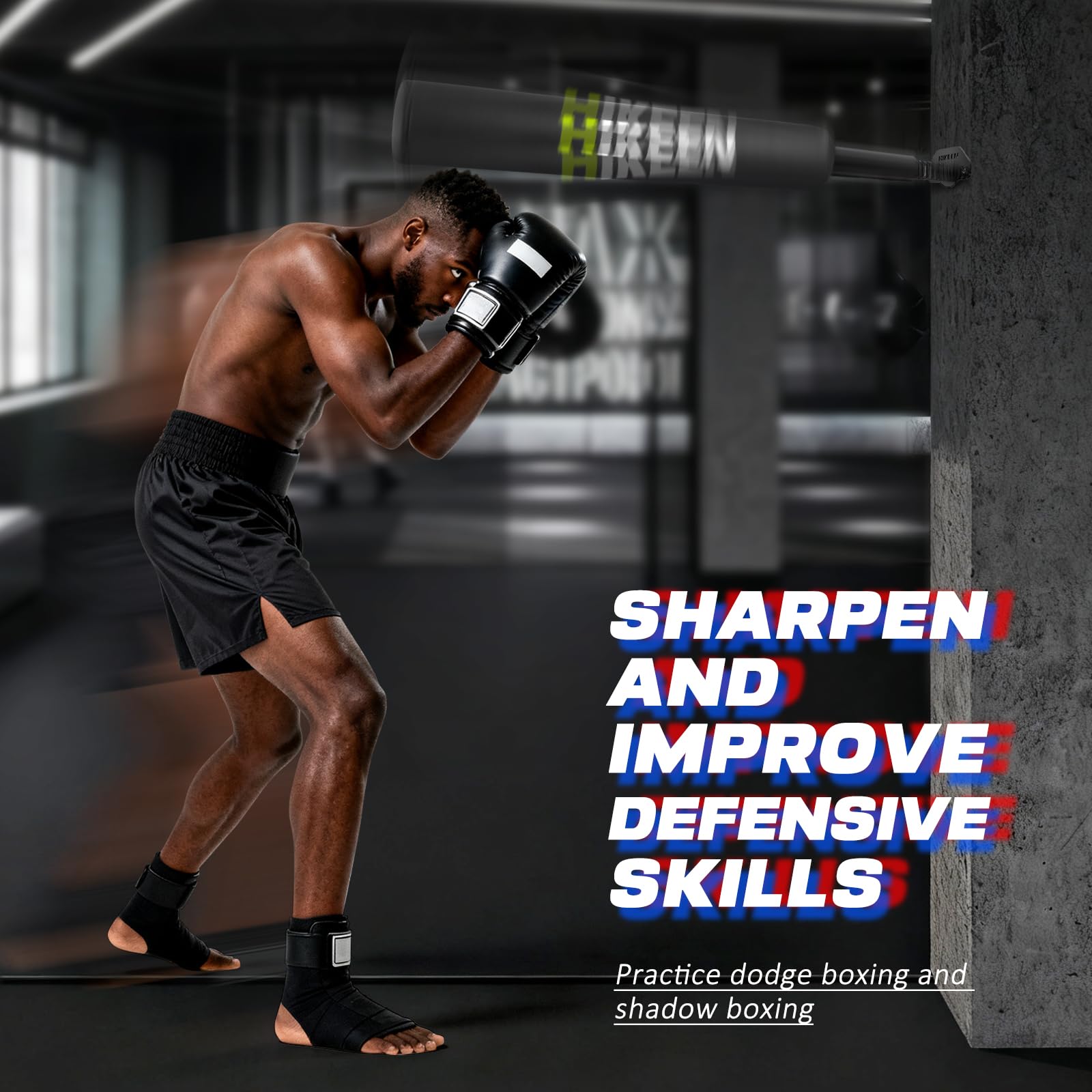 BOOSTEADY Wall Mount MMA Boxing Speed Trainer Punching Spinning Bar