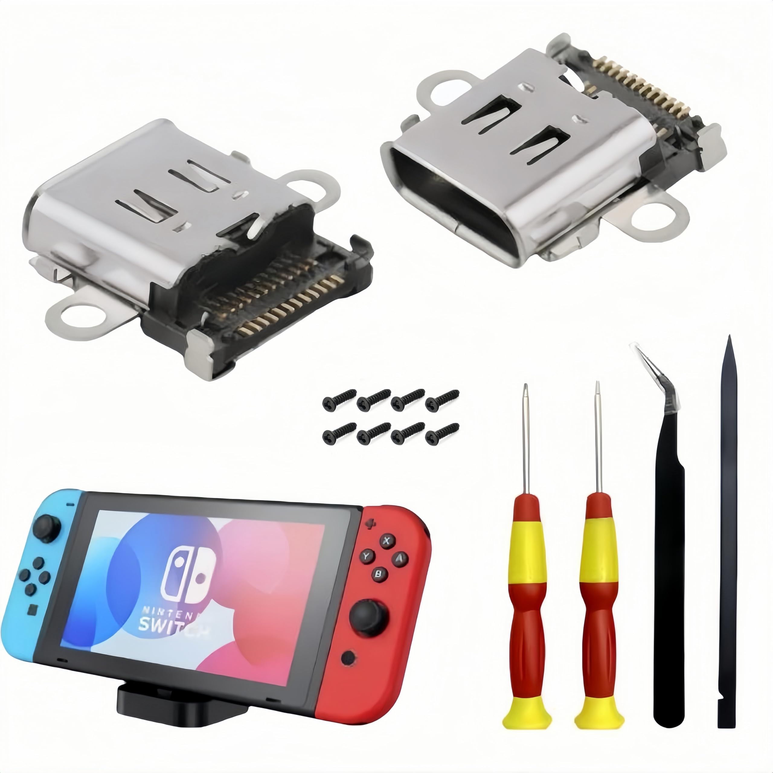 Amazon.com: 2-Pack Charging Port Replacement for Nintendo Switch