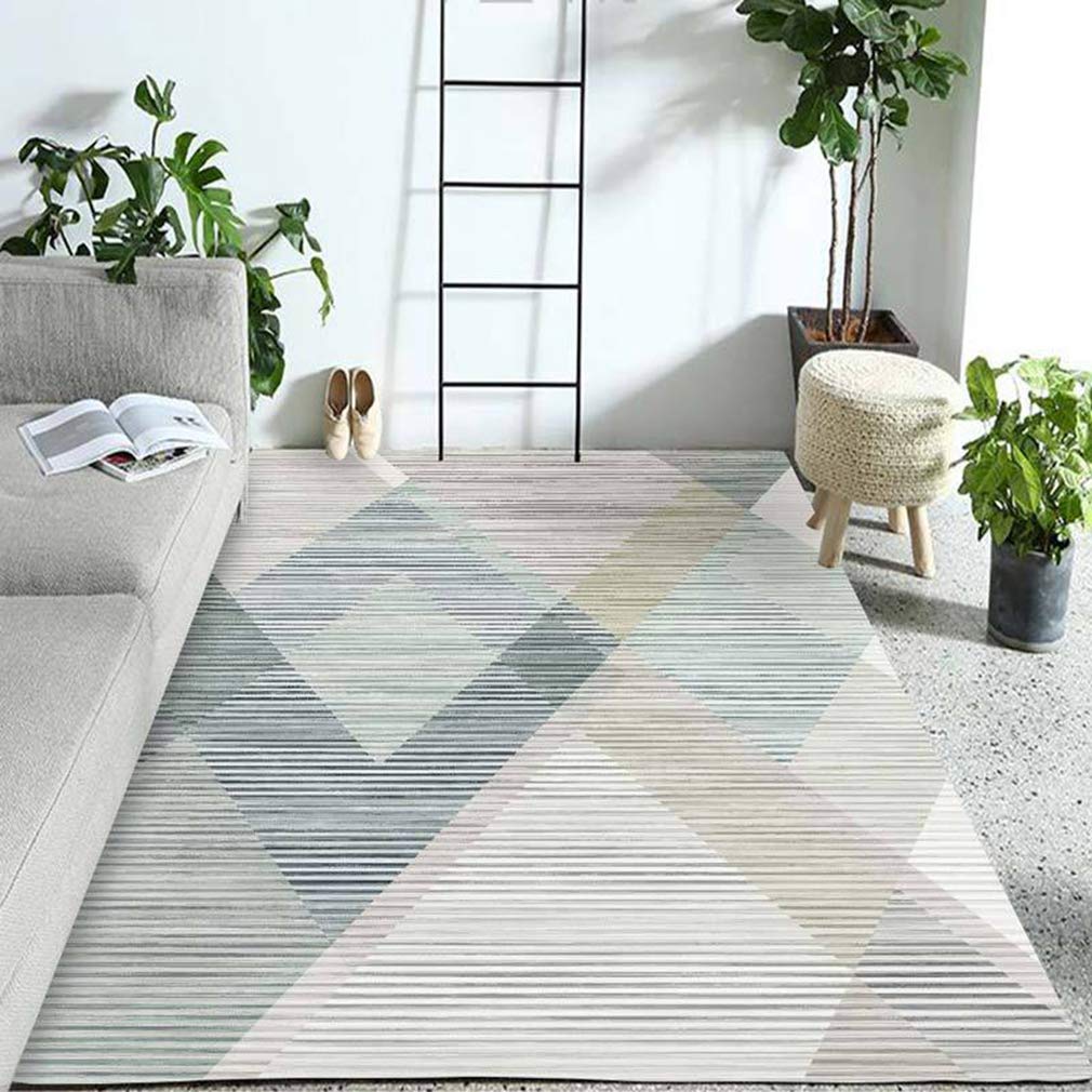 Buy MOXIC Soft Geometric Living Room Area Rugs Rectangular Children Crawling Bedroom Rug Fleece Anti-Slip Carpets Nordic Modern Home Decor Mats Indoor Outdoor Runners Nursery 3' X 9' — BookShops.in