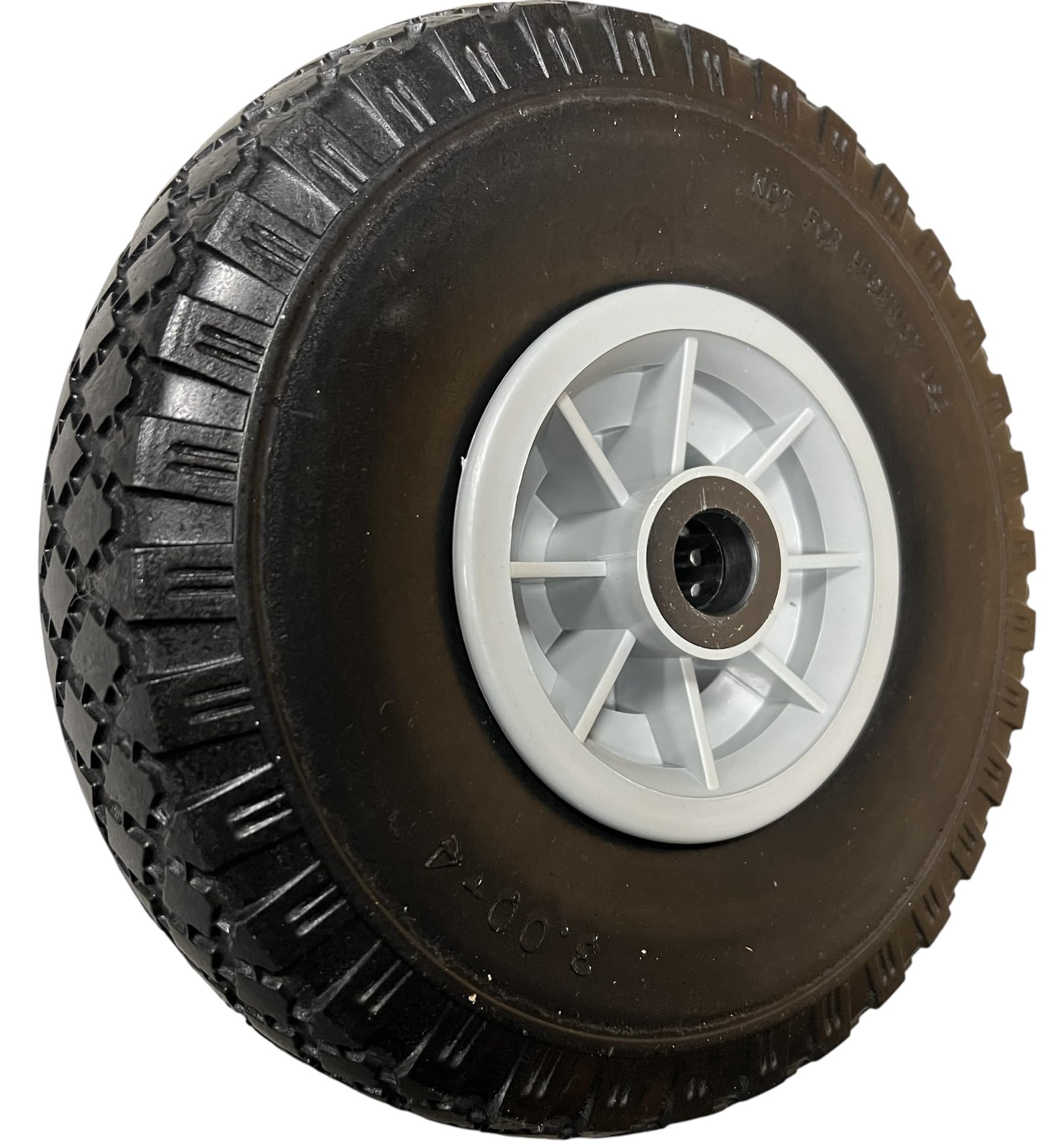 4X Sackkarrenrad Pannensicher VOLLGUMMIREIFEN Ø 260mm, Nabe Ø20×75mm, 3.00-4, für Sackkarren Bollerwagen, Rad Ersatzrad Reifen Räder für Sackkarre Bollerwagenrad Sackkarrenräder, Schwarz/Grau, PU