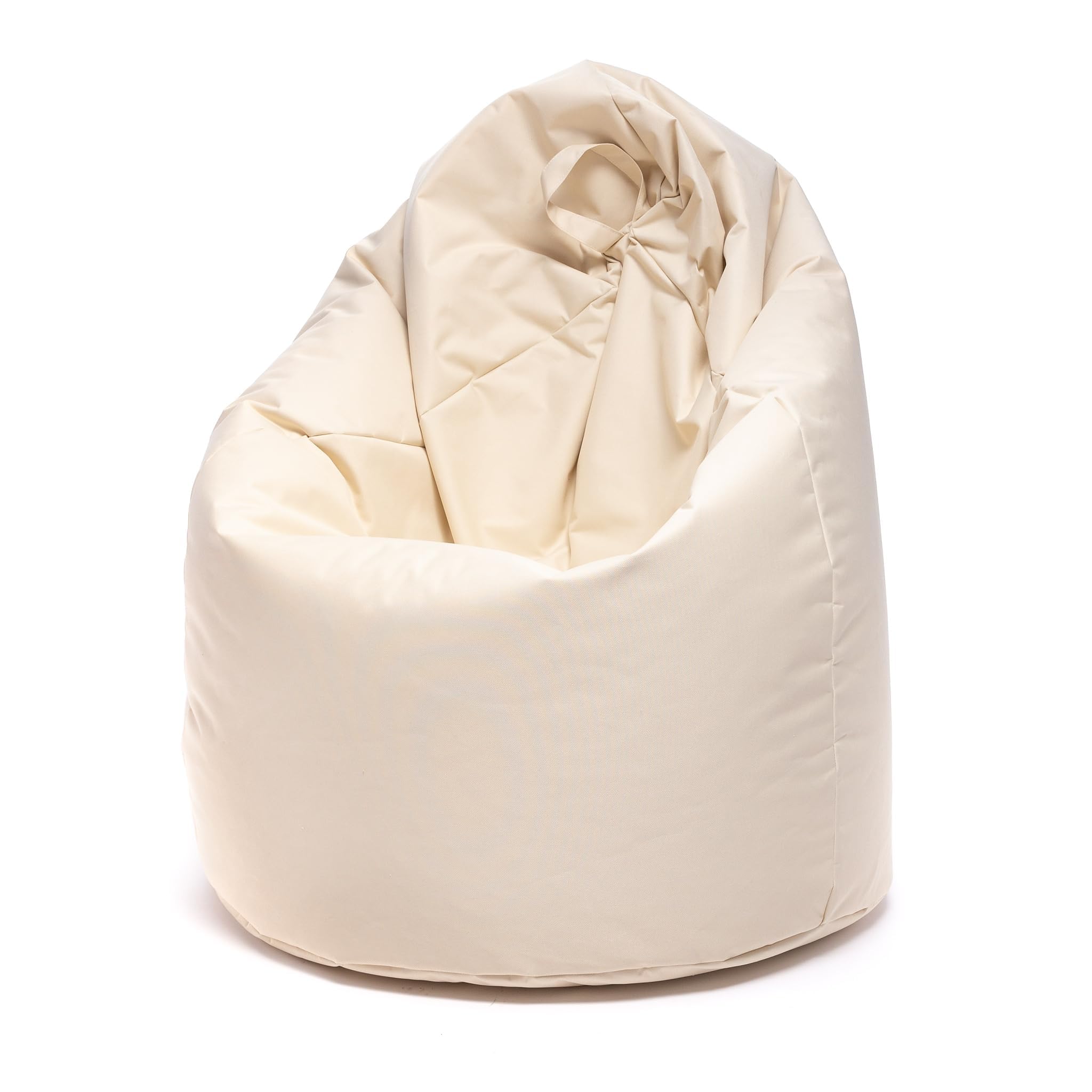 Ecopuf - Poltrona pouf Sako - Pouf per la cameretta dei bambini - Borsa in tessuto robusto - Sedia da salotto - Arredamento - Poltrona L - 70x110cm - Crema Nc18