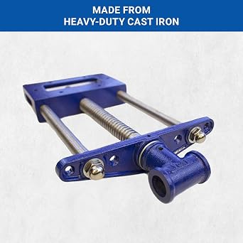Yost Vises F9WW Front Vise | 9 Inch Woodworking Vise with guide bars | Blue