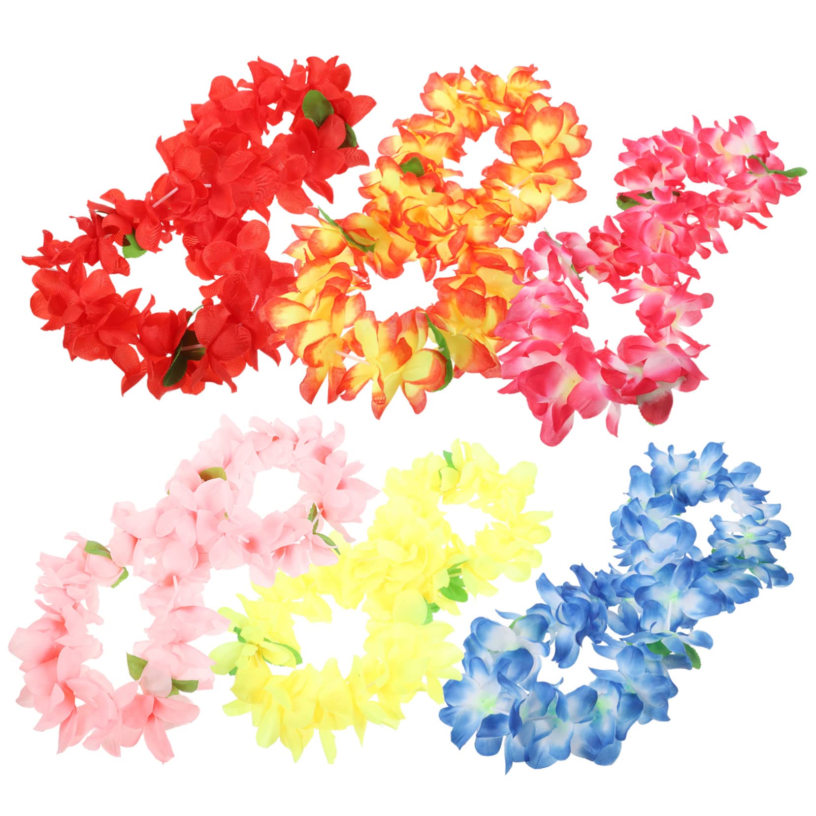 STOBAZA 18stücke Teiliges Hawaiiansches Blumenkranz Farbenfrohe Girlanden Für Strandpartys Luau-Dekoration Für Sommerfeste Und Tropische Veranstaltungen