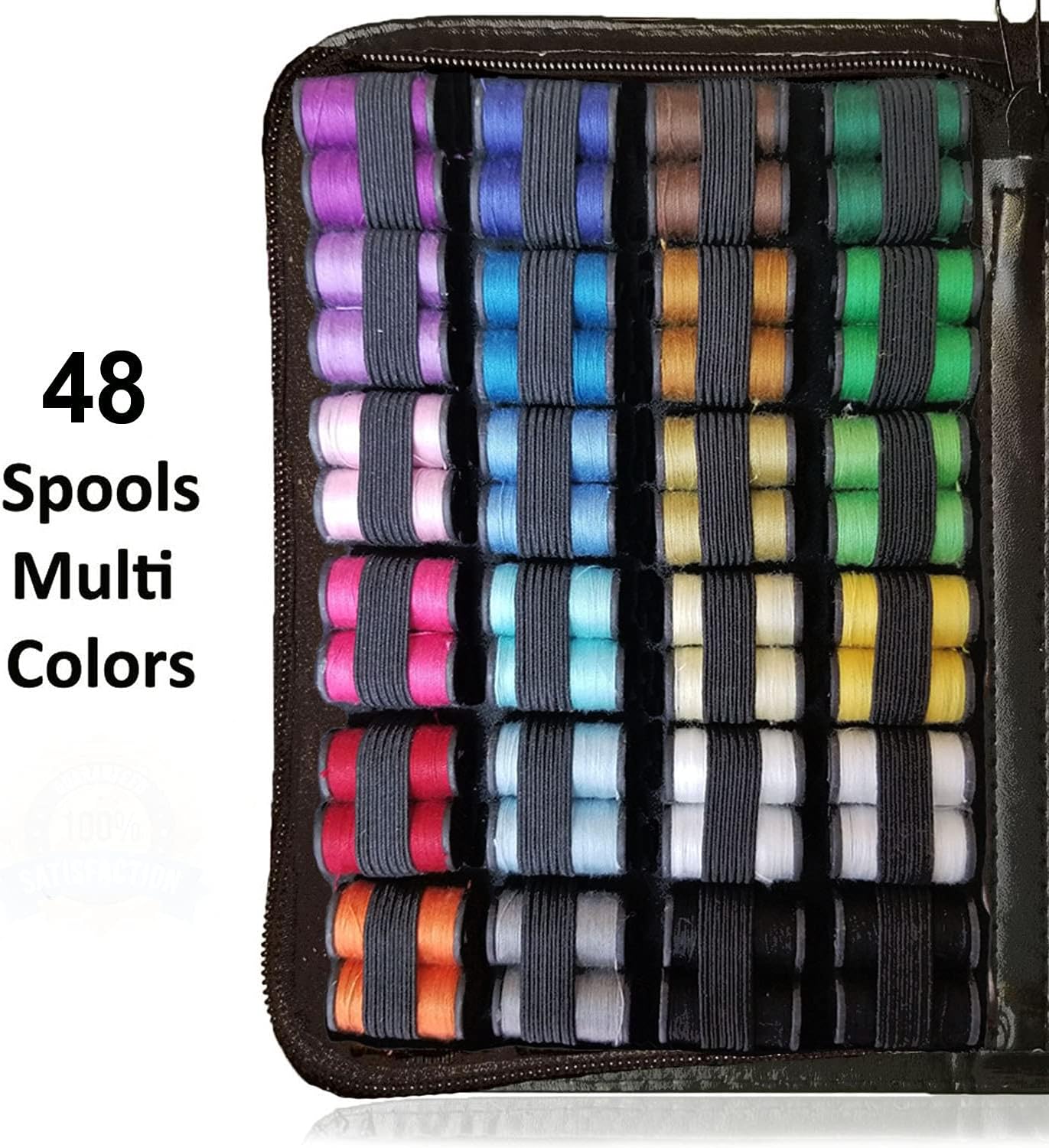 ARTIKA Sewing Kit for Adults & Kids - Beginner Friendly Set w/Multicolor Thread, Needles, Scissors, Thimble, Clips - Large