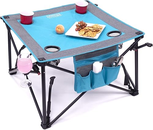 Vista 50 de Mesa de vino plegable creativa al aire libre Portátil Camping playa picnic y patio Rojo