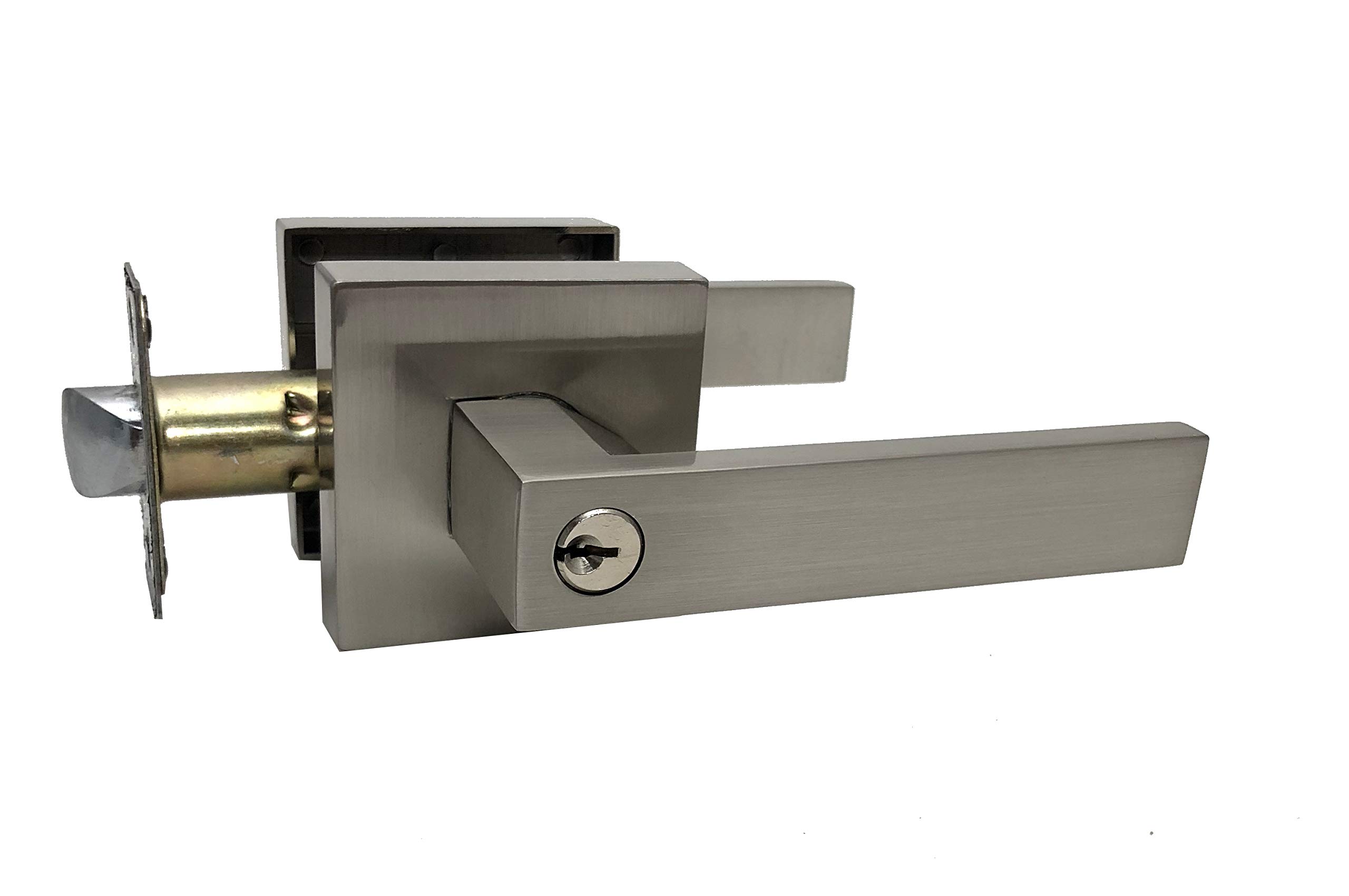 Colester Direct Brushed Satin Nickel Square Door Lever (Entry)