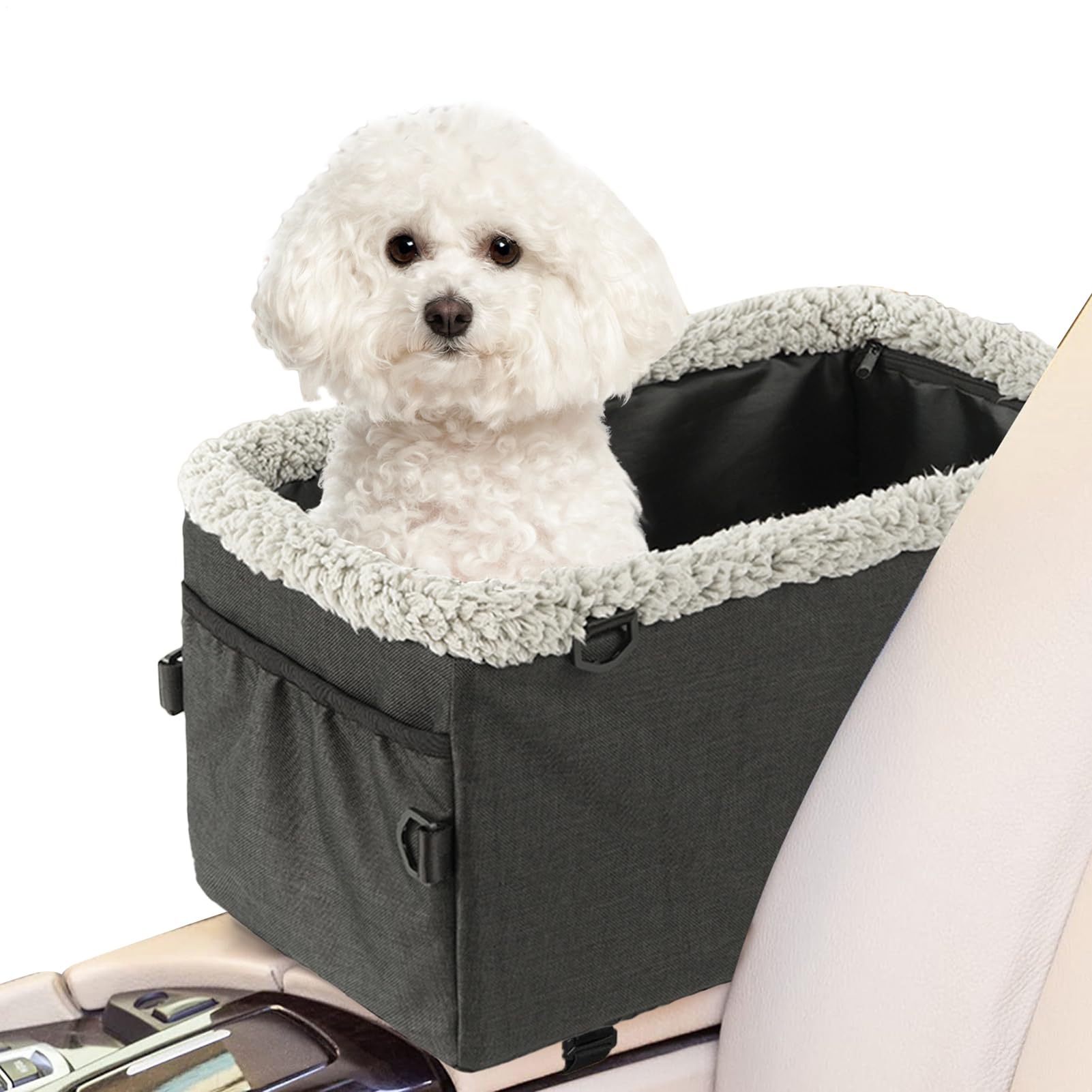 Siège d'auto pour animaux de compagnie, siège d'auto chien Siège d'auto de | Lit de booster de chat portable avec sangles réglables pour véhicule de