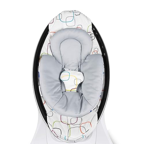 Miniatura 6 de Inserto infantil compatible con 4Moms MamaRoo y RockaRoo Swing tela suave de felpa que se invierte a malla fresca transpirable inserto para recién