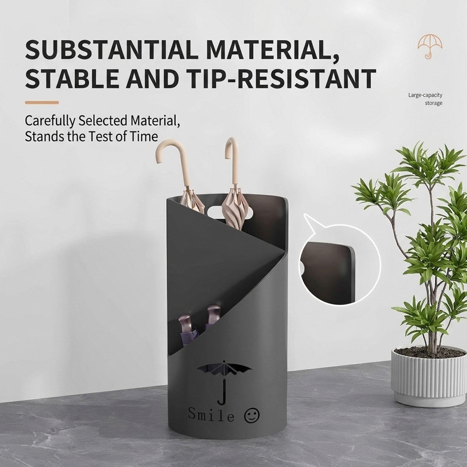 Porta Ombrelli da Ingresso in Metallo, Supporto per Ombrelli Design Moderno