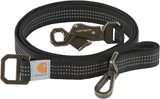 Carhartt Pet Durable Nylon Webbing Leashes for Dogs, Reflective Stitching for Visibility, Black (Nylon Webbing), Large