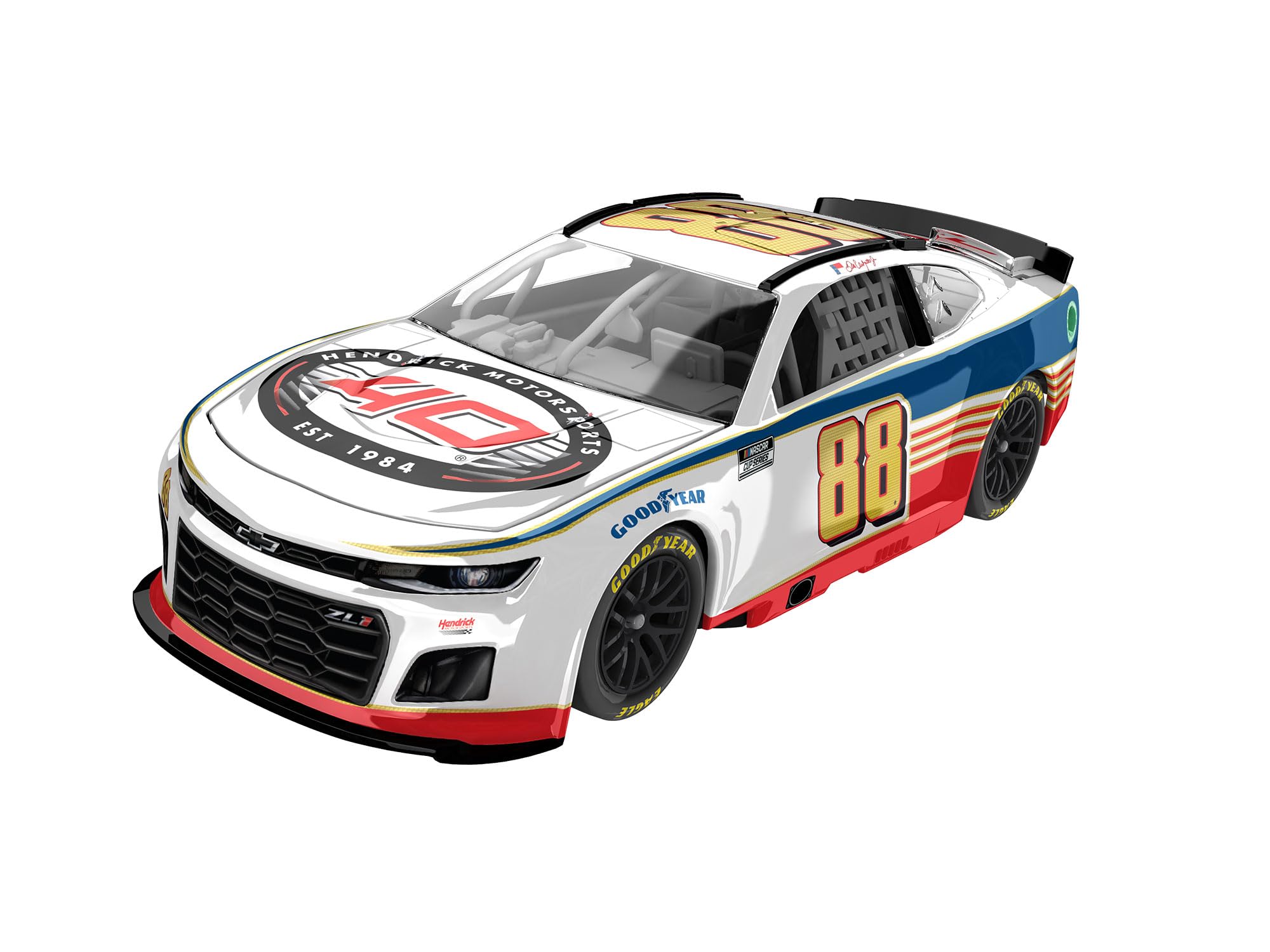 lionel racing nascar authentics dale earnhardt jr 2024 hms 40th anniversary no 88 164 scale ht die-cast car