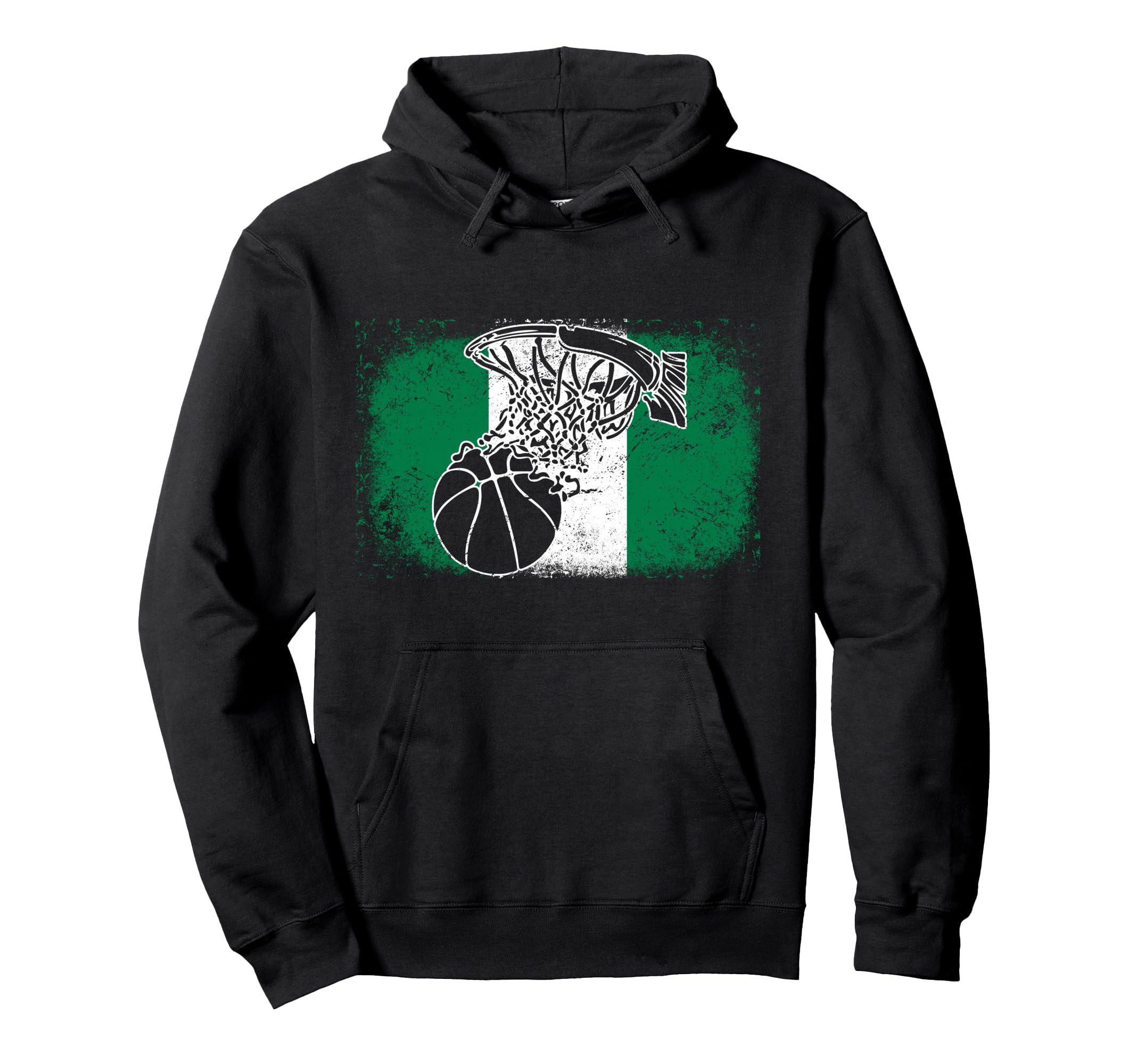 Basketball Player Nigeria Nigerian Flag Nigeria Pullover Hoodie