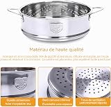 Panier Vapeur Inox, Panier à Vapeur pour LéGumes, Insert pour Cuisson à Vapeur, 20 cm de DiamèTre IntéRieur, en Acier Inoxydable 304 de Qualité Alimentaire,Durable,Cuit Plus Sainement,Plus Rapidement - 3