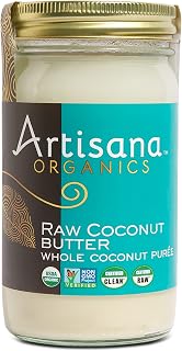 Artisana Organics Raw Coconut Butter 14oz - USDA Organic Keto Vegan Paleo, No Sugar Added, Pure Creamy Coconut Spread for Smoothies & Oatmeal