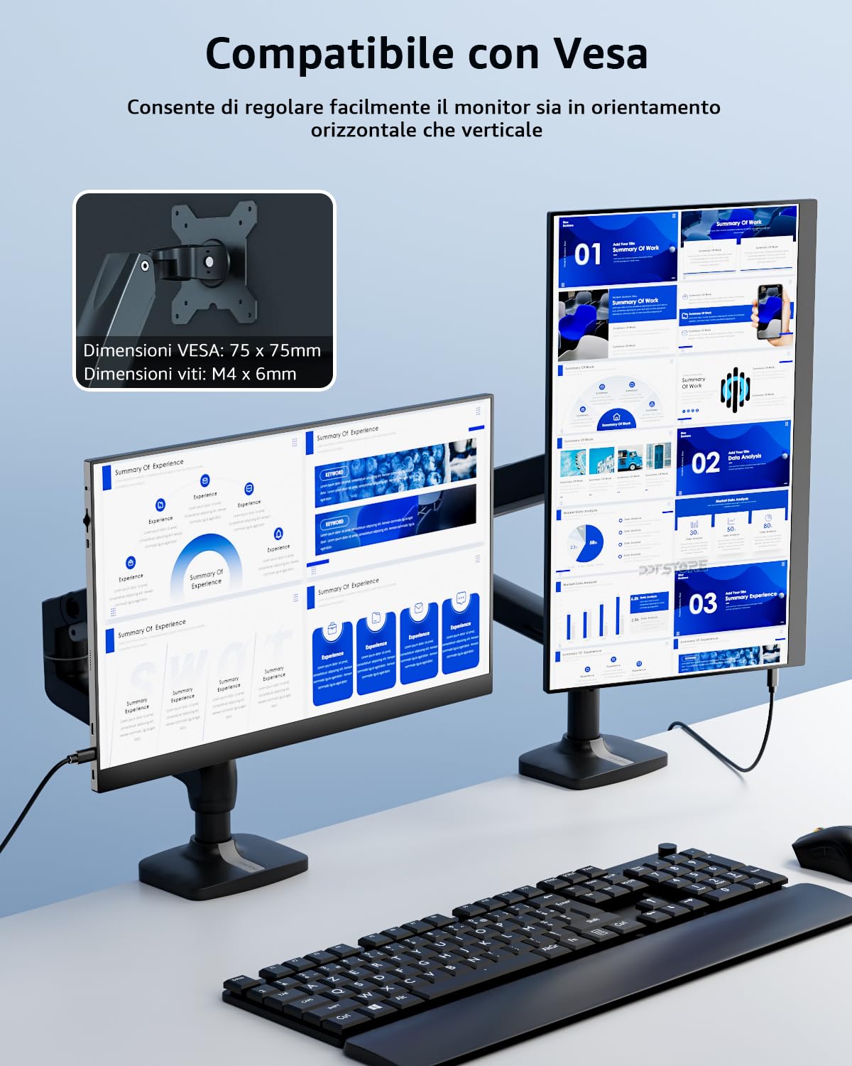 Yodoit Monitor Portatile, Schermo IPS da 15,6" 1920×1080P FHD con Supporto Integrato, Connettività USB-C e HDMI, Altoparlanti Integrati, per Laptop/PC/Mac/PS3/4/5/Xbox
