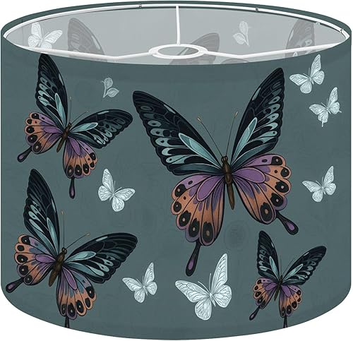 Vista 16 de Drum Lamp Shade retro polygon vaporwave sunset abstract mountains Lampshade for Floor Lamps Table Lamps Pendant Light 11"x8.9" Replacement Linen