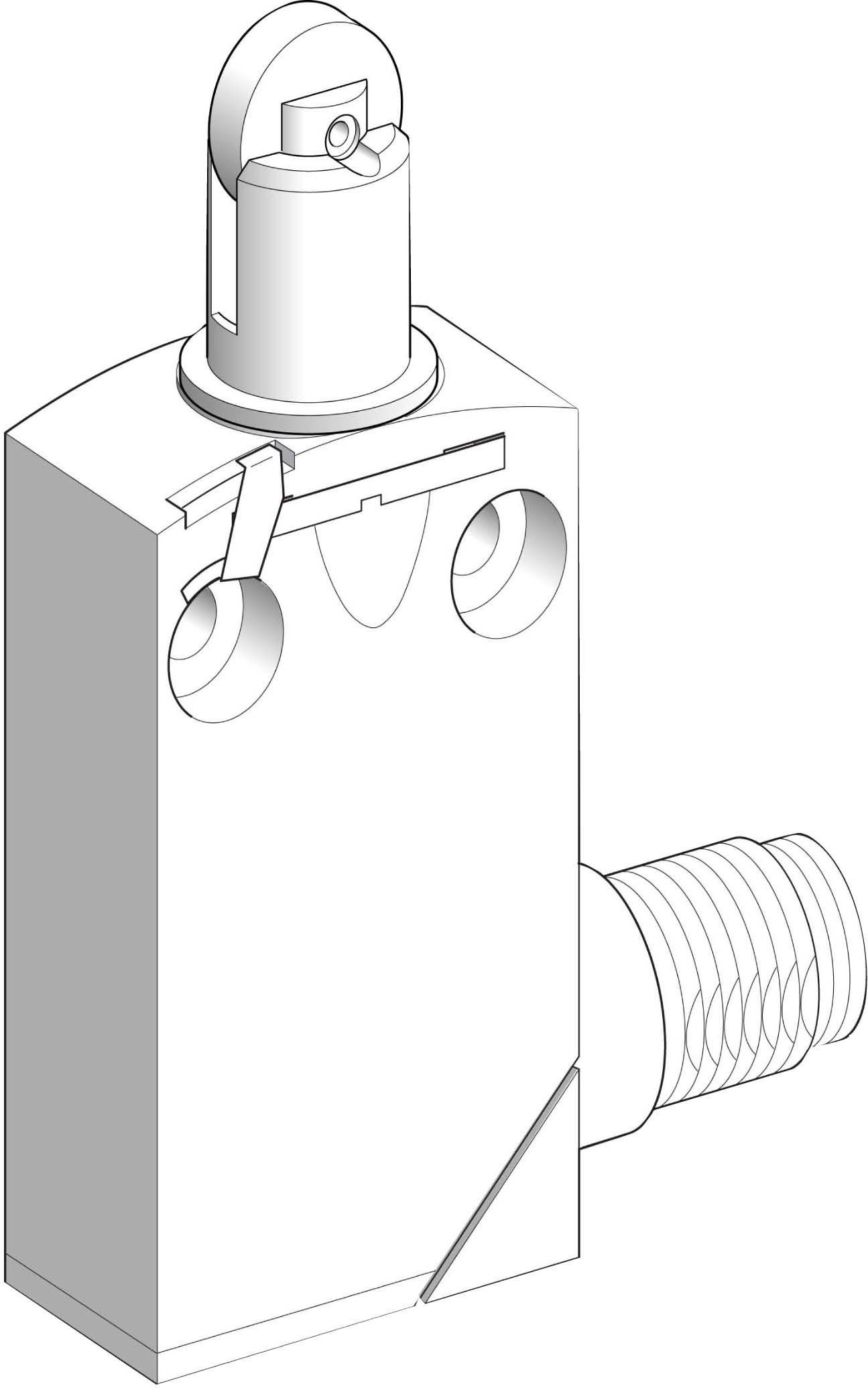 Schneider Electric XCMD2102M12 Limit Switch Xcmd, Steel Roller Plunger, 1C/O, Snap, M12