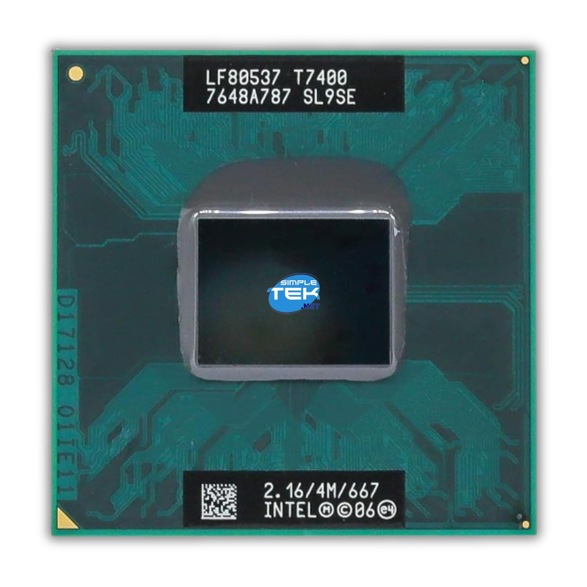 SIMPLETEK - Procesador CPU Mobile 2 Duo T7400-35 mm x 35 mm | Reloj 2,16 GHz | Socket PBGA479, PPGA478 (Reacondicionado)