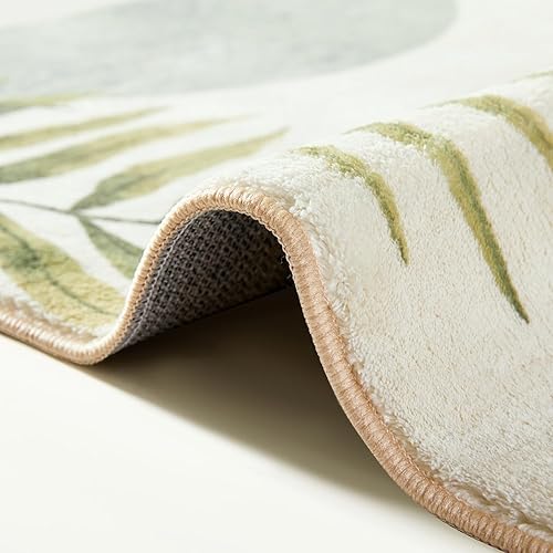 Miniatura 6 de RoomTalks Alfombra lavable moderna de mediados de siglo, diseño bohemio, bonito y estético, de 5 x 7 pies, para dormitorio, comedor, sala de estar,