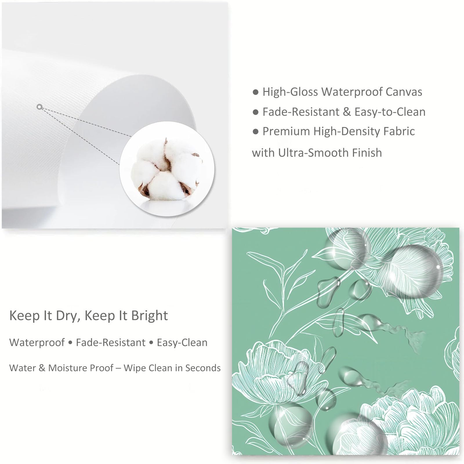 Generisch Elegant Pflanzen Blumen Pfingstrose Modernes Leinwandbild 90L x 60B cm mit Rahmen, Minimalistisch XXL Wanddeko für Wohnzimmer Geschenk Idee Einzug - Hochwertiger Kunstdruck auf Holzrahmen