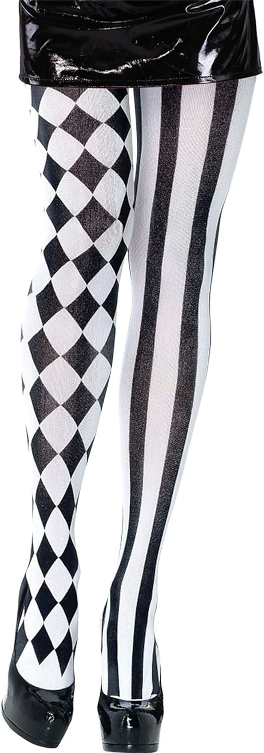BA998 Harlequin Tight, Black/White, One Size