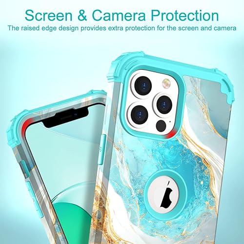 Miniatura 4 de Hocase Funda para iPhone 13 Pro Max, Protección resistente a los golpes de servicio pesado, Parachoques de goma de silicona suave + Funda protectora