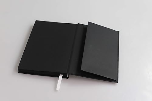 Miniatura 3 de ghi Constellations Black Hardcover Notebook A5 - with 176 Blank Black Pages - Back Pocket + White Silk Bookmark Ribbon - Stickers - Perfect Birthday