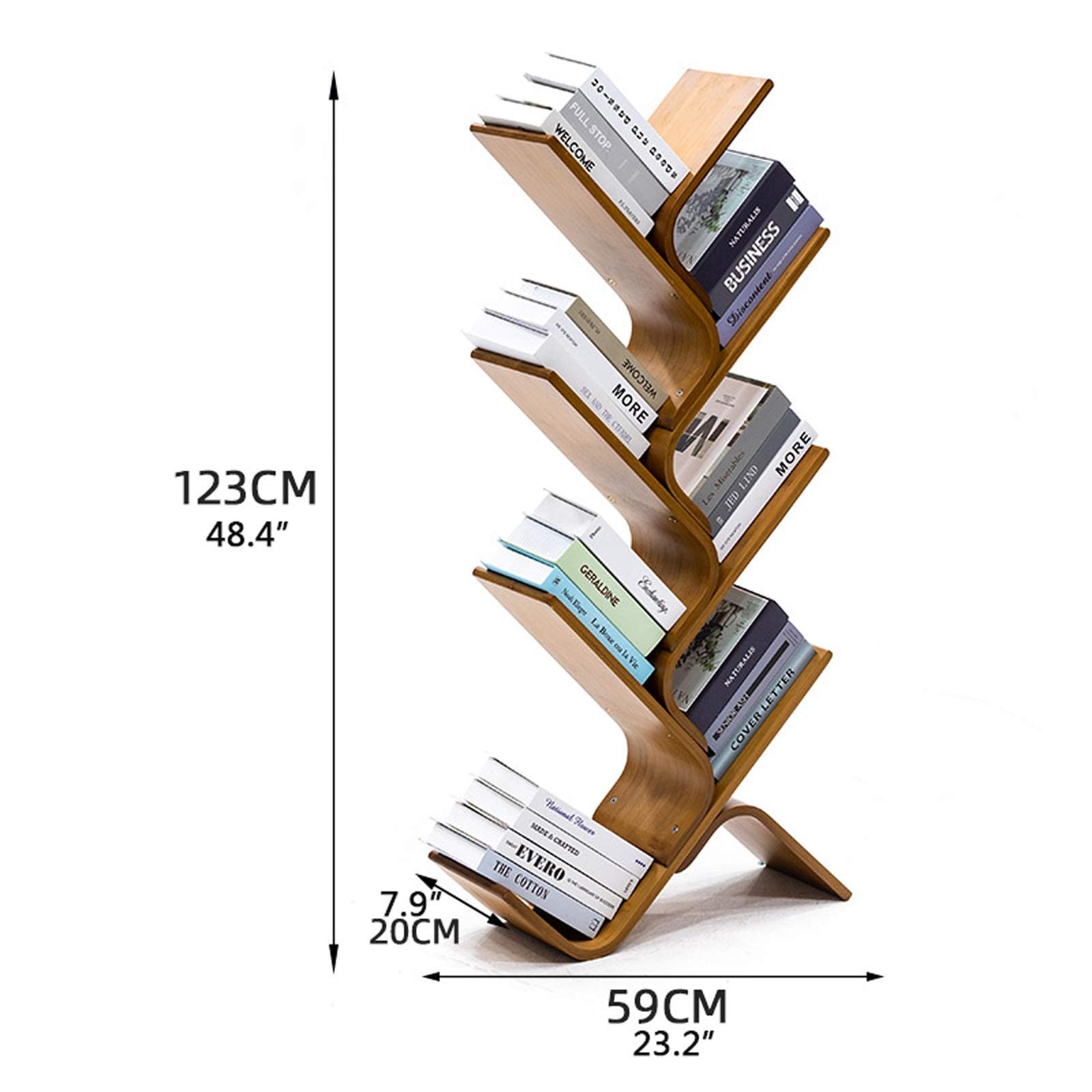 Estante de Libros de Libros de Libros, Librerías de Bambú Y Estanterías, Estantería de Estantería de Estantería de Almacenamiento de Libros para Libros, Revistas, Más, Ahorre Espacio para el Ho