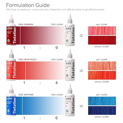 Miniatura 3 de Kiss Tintation Color de cabello semi-permanente, 5 fl oz (148 ml), transparente